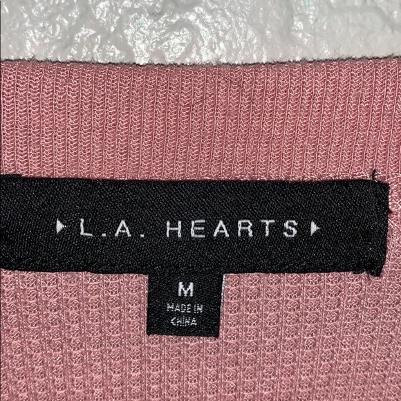 L.A Hearts Rose Embroidered Waffel Knit Longsleeve - Picture 4 of 5